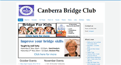 Desktop Screenshot of canberrabridgeclub.com.au